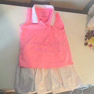 Tommy Bahama Pink and White Kids Polo Dress